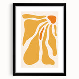 Bohemian Wall Art - Abstract Yellow and Orange Flowing Boho Canvas Print