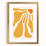 Bohemian Wall Art - Abstract Yellow and Orange Flowing Boho Canvas Print