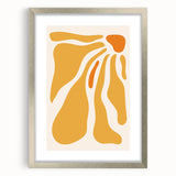 Bohemian Wall Art - Abstract Yellow and Orange Flowing Boho Canvas Print