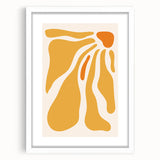 Bohemian Wall Art - Abstract Yellow and Orange Flowing Boho Canvas Print