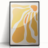 Bohemian Wall Art - Abstract Yellow and Orange Flowing Boho Canvas Print