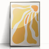 Bohemian Wall Art - Abstract Yellow and Orange Flowing Boho Canvas Print