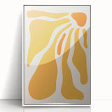 Bohemian Wall Art - Abstract Yellow and Orange Flowing Boho Canvas Print