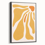 Bohemian Wall Art - Abstract Yellow and Orange Flowing Boho Canvas Print