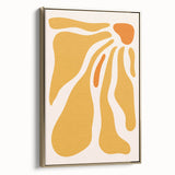 Bohemian Wall Art - Abstract Yellow and Orange Flowing Boho Canvas Print