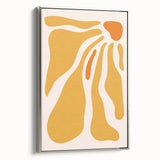 Bohemian Wall Art - Abstract Yellow and Orange Flowing Boho Canvas Print
