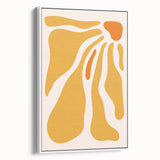 Bohemian Wall Art - Abstract Yellow and Orange Flowing Boho Canvas Print
