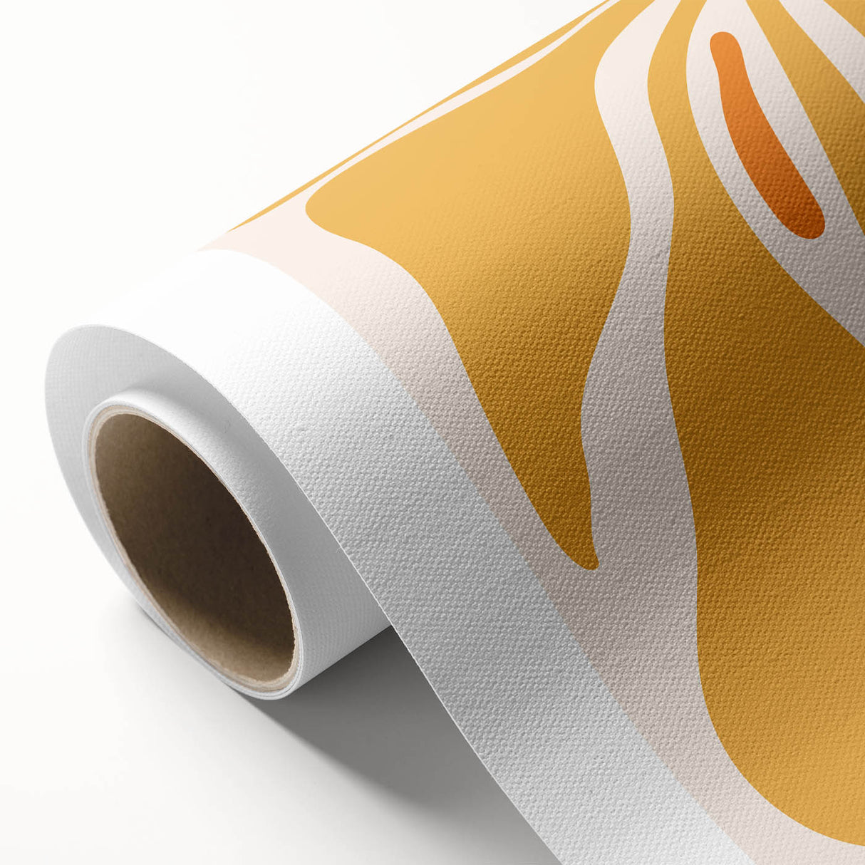 Bohemian Wall Art - Abstract Yellow and Orange Flowing Boho Canvas Print