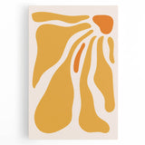 Bohemian Wall Art - Abstract Yellow and Orange Flowing Boho Canvas Print
