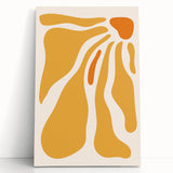 Bohemian Wall Art - Abstract Yellow and Orange Flowing Boho Canvas Print