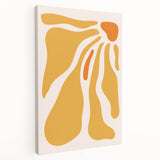 Bohemian Wall Art - Abstract Yellow and Orange Flowing Boho Canvas Print