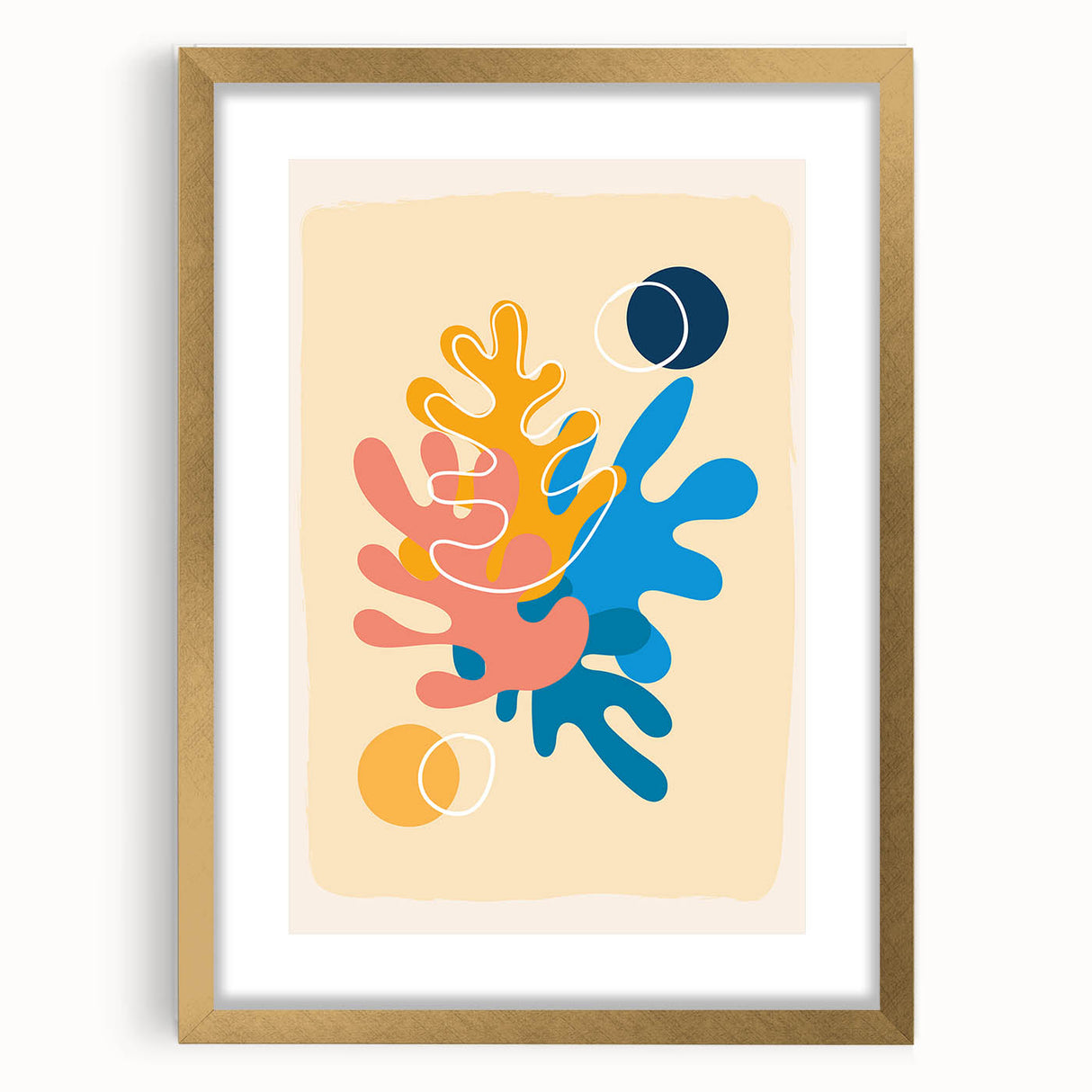 Boho Wall Art - Multicolor Abstract Bohemian Canvas Print for Interiors