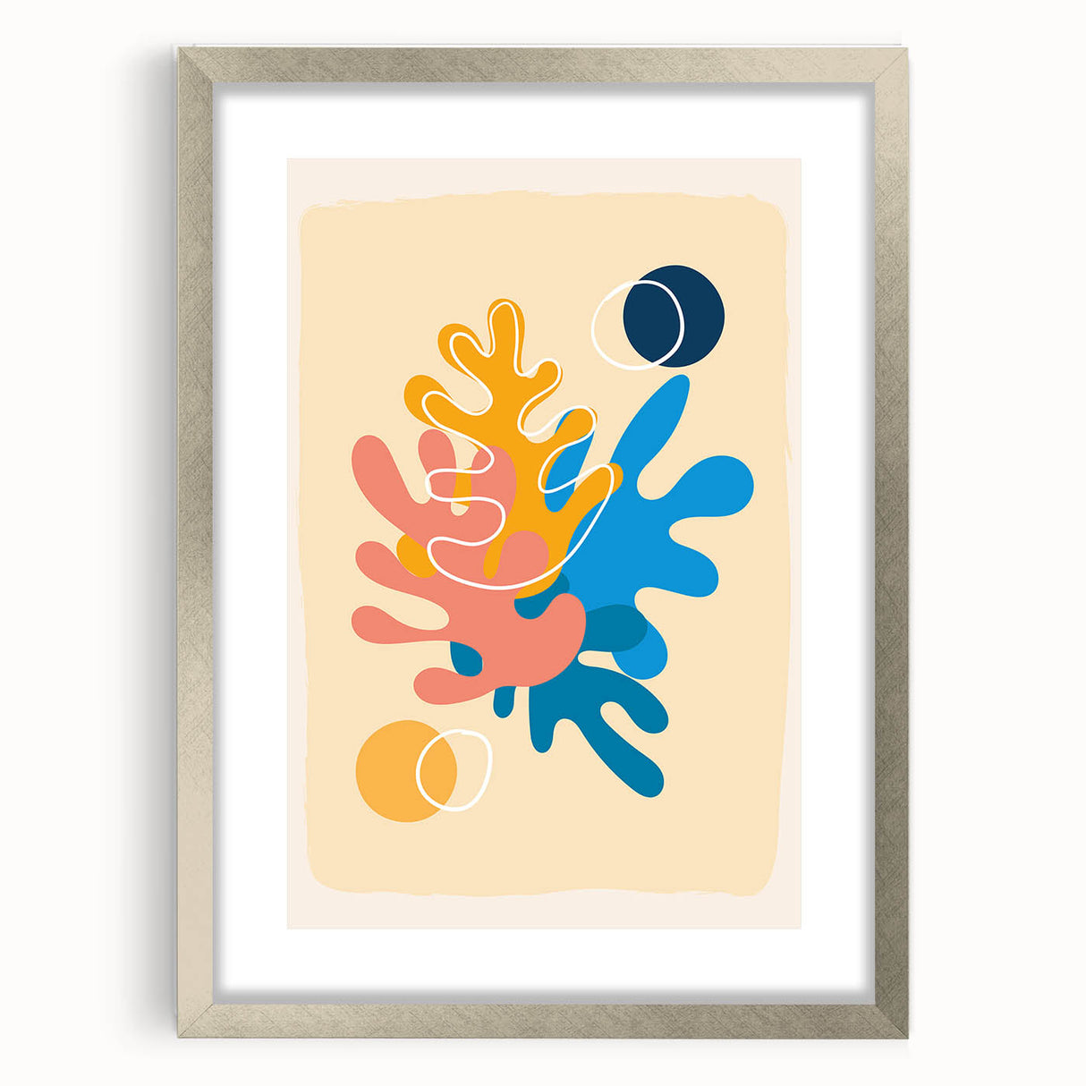 Boho Wall Art - Multicolor Abstract Bohemian Canvas Print for Interiors