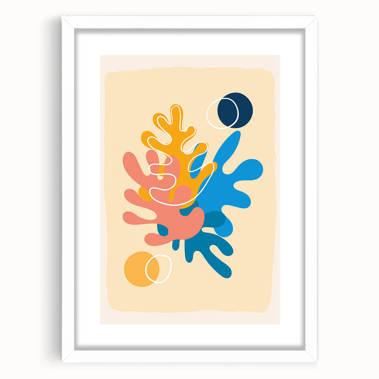 Boho Wall Art - Multicolor Abstract Bohemian Canvas Print for Interiors