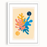 Boho Wall Art - Multicolor Abstract Bohemian Canvas Print for Interiors