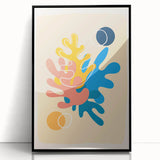 Boho Wall Art - Multicolor Abstract Bohemian Canvas Print for Interiors