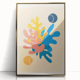 Boho Wall Art - Multicolor Abstract Bohemian Canvas Print for Interiors
