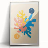 Boho Wall Art - Multicolor Abstract Bohemian Canvas Print for Interiors