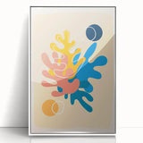 Boho Wall Art - Multicolor Abstract Bohemian Canvas Print for Interiors