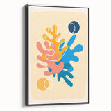Boho Wall Art - Multicolor Abstract Bohemian Canvas Print for Interiors