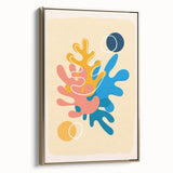 Boho Wall Art - Multicolor Abstract Bohemian Canvas Print for Interiors