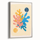 Boho Wall Art - Multicolor Abstract Bohemian Canvas Print for Interiors