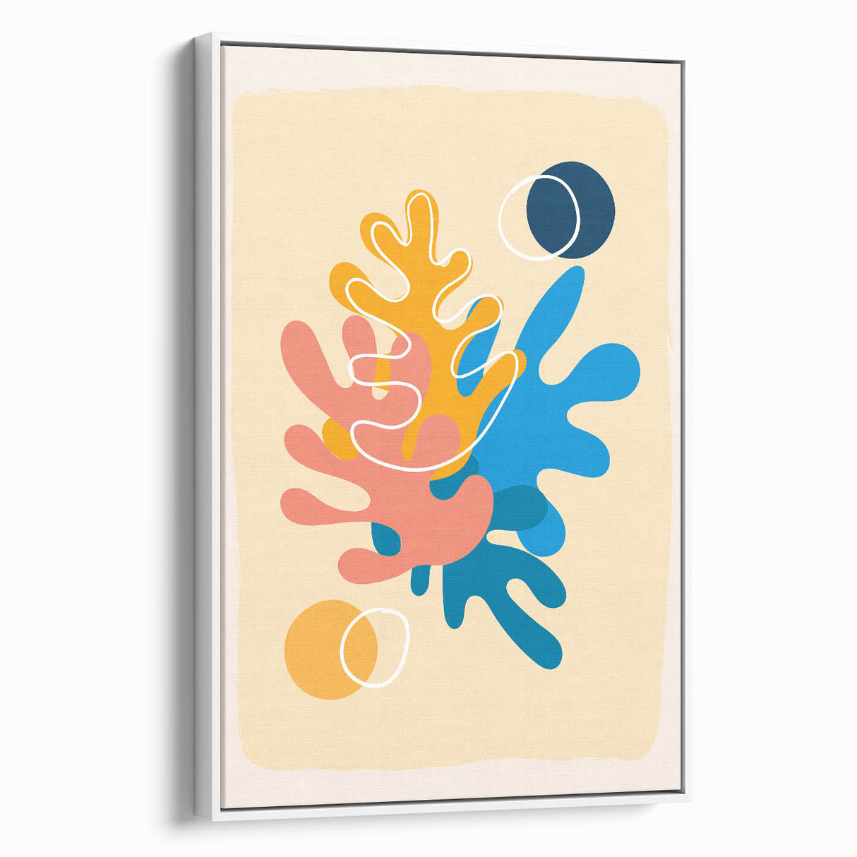 Boho Wall Art - Multicolor Abstract Bohemian Canvas Print for Interiors