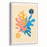 Boho Wall Art - Multicolor Abstract Bohemian Canvas Print for Interiors