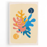 Boho Wall Art - Multicolor Abstract Bohemian Canvas Print for Interiors