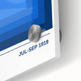 Bohemian Blue Geometric Square Art | Eclectic Bauhaus Boho Decor Print