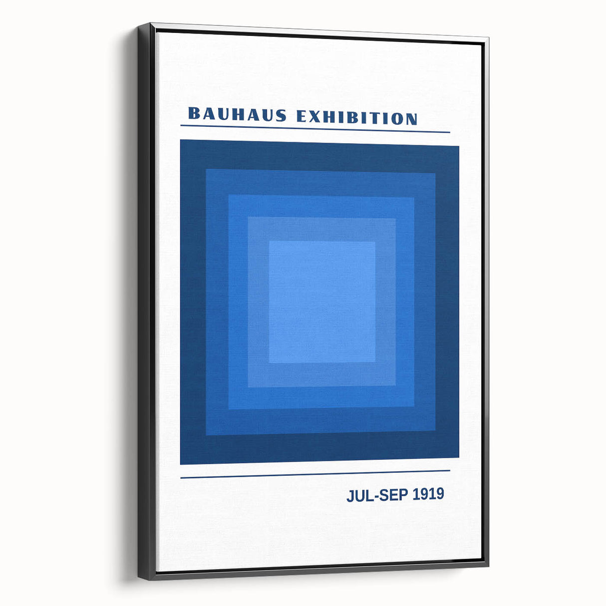 Bohemian Blue Geometric Square Art | Eclectic Bauhaus Boho Decor Print