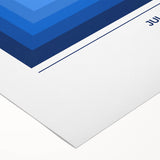 Bohemian Blue Geometric Square Art | Eclectic Bauhaus Boho Decor Print