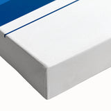 Bohemian Blue Geometric Square Art | Eclectic Bauhaus Boho Decor Print