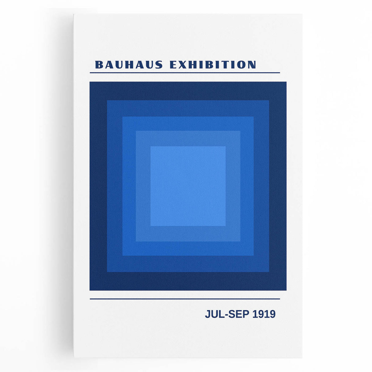 Bohemian Blue Geometric Square Art | Eclectic Bauhaus Boho Decor Print