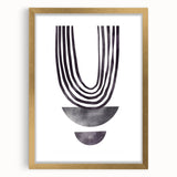 Bohemian Wall Art - Minimalist Black and White Abstract Canvas Print