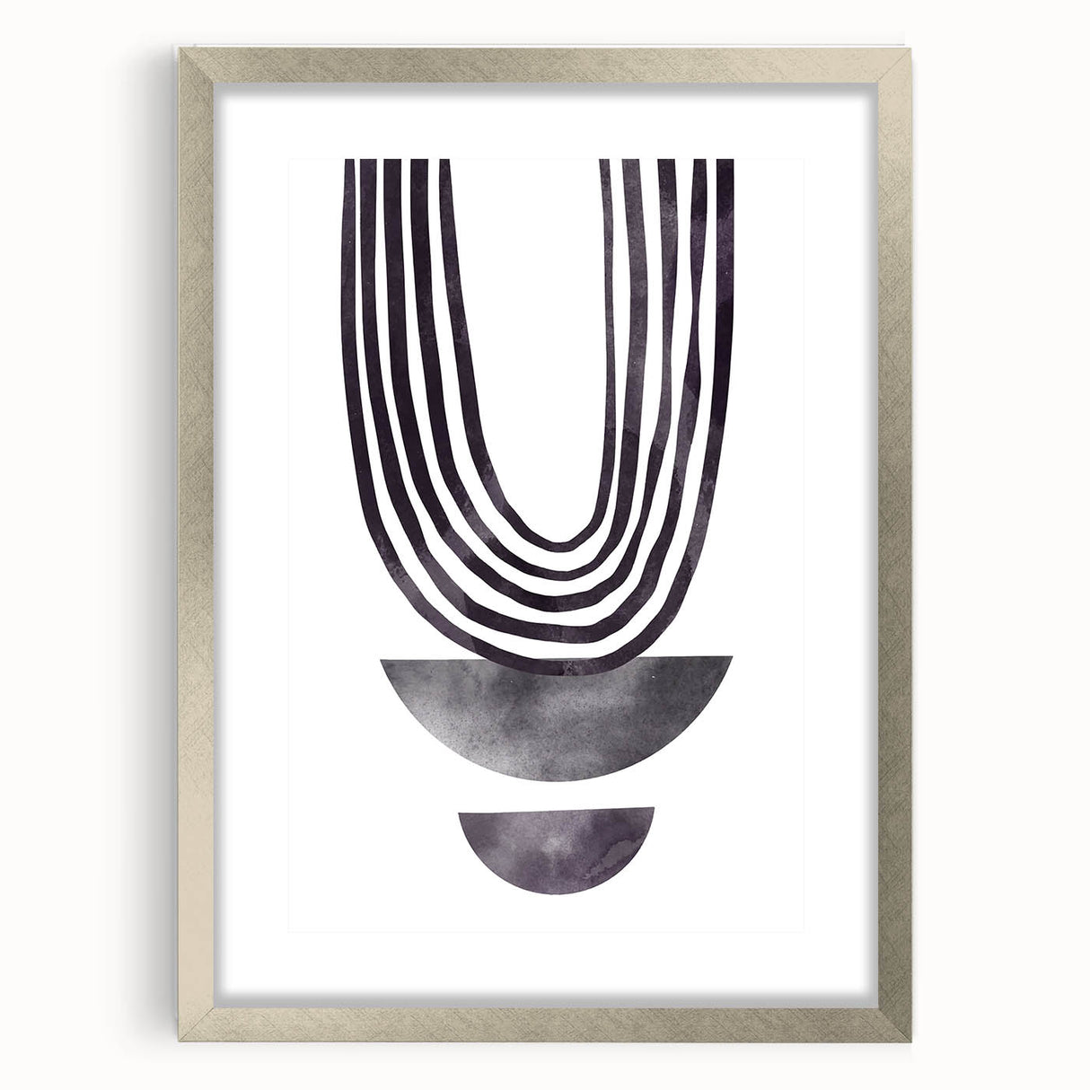 Bohemian Wall Art - Minimalist Black and White Abstract Canvas Print