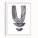 Bohemian Wall Art - Minimalist Black and White Abstract Canvas Print