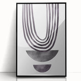 Bohemian Wall Art - Minimalist Black and White Abstract Canvas Print