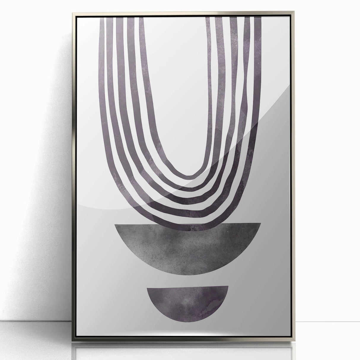 Bohemian Wall Art - Minimalist Black and White Abstract Canvas Print