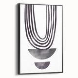 Bohemian Wall Art - Minimalist Black and White Abstract Canvas Print