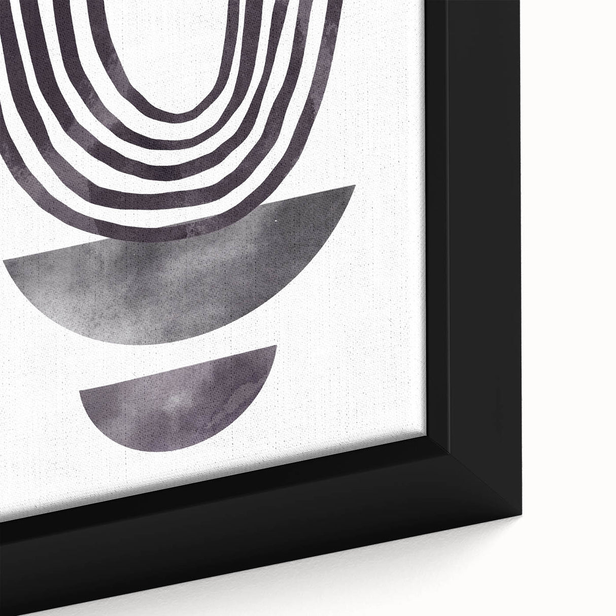 Bohemian Wall Art - Minimalist Black and White Abstract Canvas Print