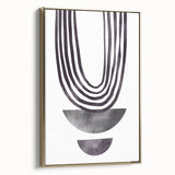 Bohemian Wall Art - Minimalist Black and White Abstract Canvas Print