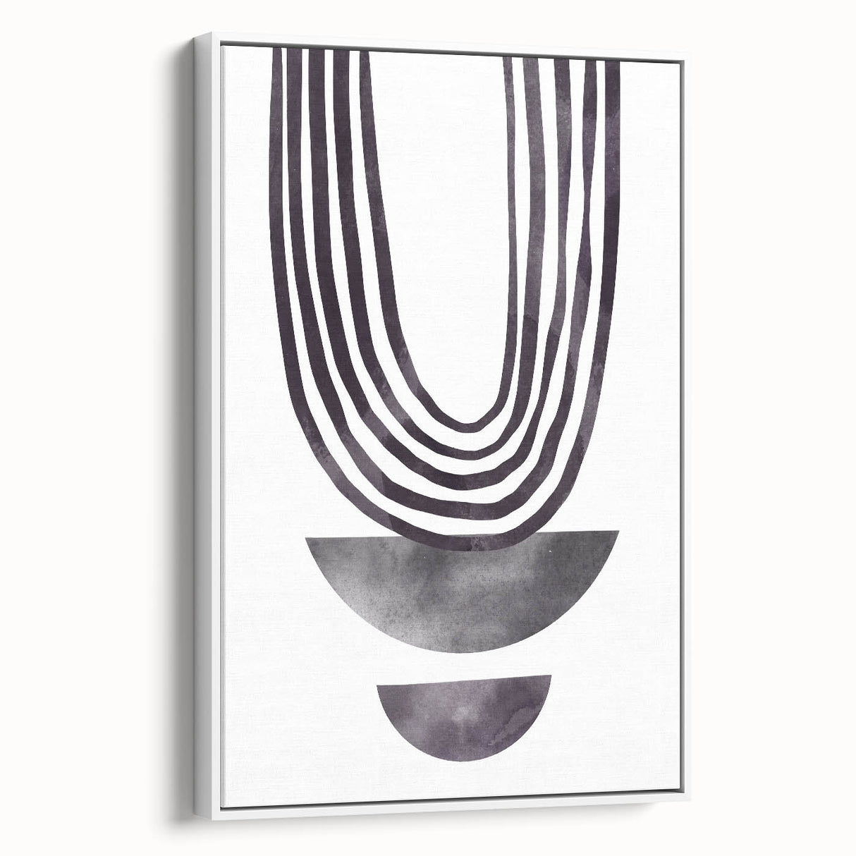 Bohemian Wall Art - Minimalist Black and White Abstract Canvas Print