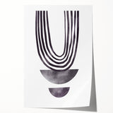 Bohemian Wall Art - Minimalist Black and White Abstract Canvas Print