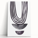 Bohemian Wall Art - Minimalist Black and White Abstract Canvas Print