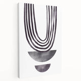 Bohemian Wall Art - Minimalist Black and White Abstract Canvas Print