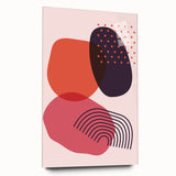 Boho Wall Art - Abstract Pink and Red Modern Bohemian Canvas Print