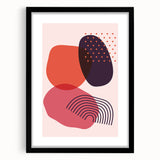 Boho Wall Art - Abstract Pink and Red Modern Bohemian Canvas Print