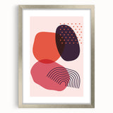 Boho Wall Art - Abstract Pink and Red Modern Bohemian Canvas Print