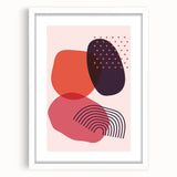 Boho Wall Art - Abstract Pink and Red Modern Bohemian Canvas Print